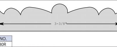 1-3/4'' X 1-1/4'' X 1/4'' Corrugated Back Rosette Knives