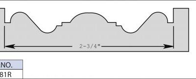 1-3/4'' X 1-1/4'' X 1/4'' Corrugated Back Rosette Knives