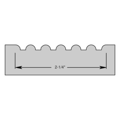 1-3/4'' X 1-1/4'' X 1/4'' Corrugated Back Rosette Knives