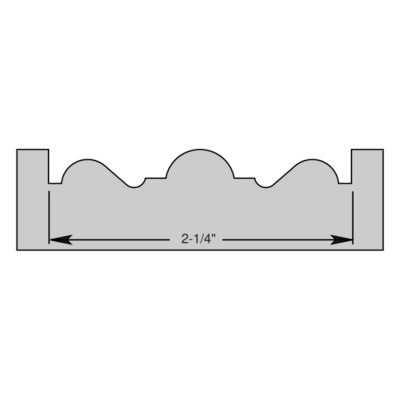 1-3/4'' X 1-1/4'' X 1/4'' Corrugated Back Rosette Knives