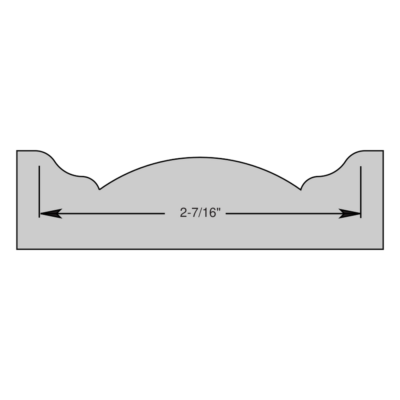 1-3/4'' X 1-1/4'' X 1/4'' Corrugated Back Rosette Knives