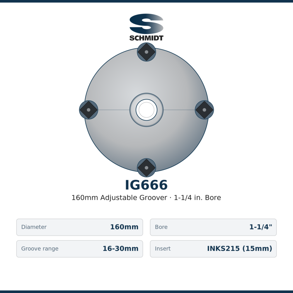 IG666 160mm adjustable groover, 16-30mm range