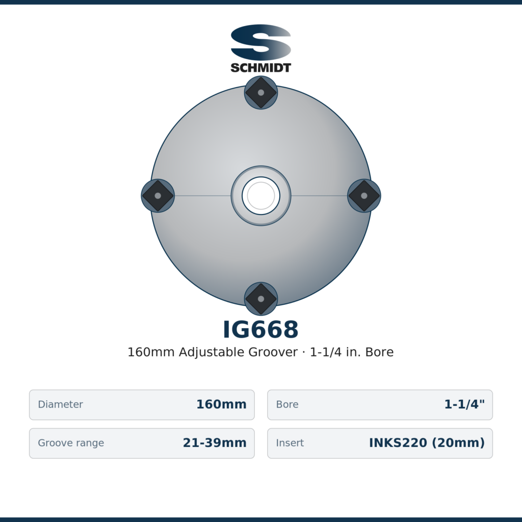 IG668 160mm adjustable groover, 21-39mm range