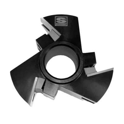 4 in. Insert Rail Head, 3-Wing, 1-1/4 in. Bore, Shaker Pattern — Tongue