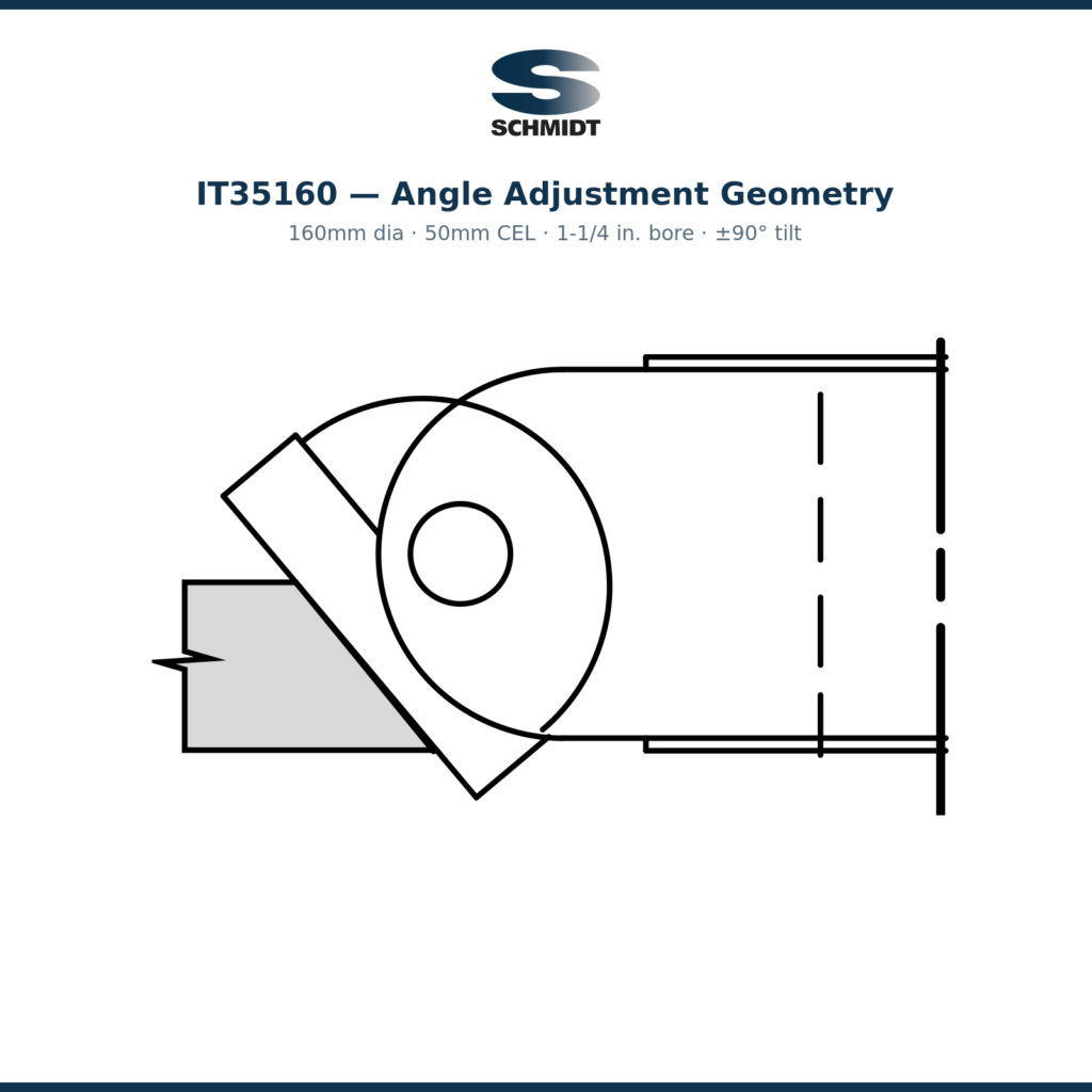 IT35160 angle adjustment geometry drawing