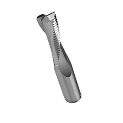 Solid Carbide Rougher Spiral Bit, 3-Flute — CD 3/8" · CL 1-1/4" · SH 1/2" · OAL 3-1/2"