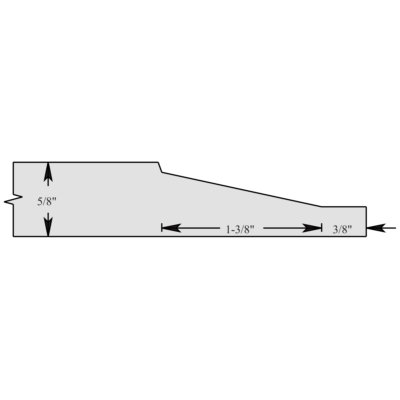 Panel Raising Cutter — 6" Dia × 1-1/4" Bore, 5/8" Panel, 3/8" Raise, Bevel, C-3 Carbide, 3-Wing
